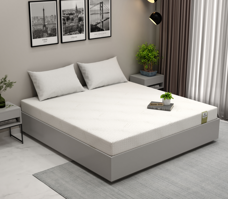 Bamboo Bliss High Density HR Memory Foam Mattress – Queen Size (72x48 inches, 8-inch Thickness)